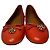 Ballerine Tory Charm Tory Burch in pelle rossa Rosso - vista 2