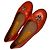 Ballerine Tory Charm Tory Burch in pelle rossa Rosso - vista 6