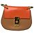 Chloé Mini Drew Schultertasche mit Kette aus orangefarbenem Leder