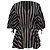 Jason Wu gestreiftes Popeline Peplum-Top aus Marineblauem Polyester