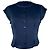 Reformation Kurzarm-Bluse mit Knöpfen aus dunkelblauer Baumwolle Marineblau