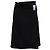 Falda midi de algodón negro con parche de goma Prada