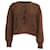 Loveshackfancy Leni bestickter Pullover aus braunem Nylon Rot