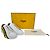 Sneaker basse in pelle bianca con stampa logo Fendi Bianco - vista 14