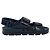 Prada gesteppte Slingback-Sport-Sandalen aus schwarzem Lackleder