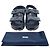 Prada gesteppte Slingback-Sport-Sandalen aus schwarzem Lackleder - Ansicht 14
