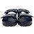 Prada gesteppte Slingback-Sport-Sandalen aus schwarzem Lackleder - Ansicht 3