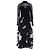 Off White Abito maxi a collo alto stampato Off-White in poliammide nera Nero