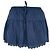 Minifalda de algodón azul marino con borde de encaje Reformation