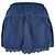 Minifalda de algodón azul marino con borde de encaje Reformation - vista 3