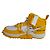 Off White Sneakers Nike x Off-White Air Force 1 Mid SP in pelle White e Varsity Maize Giallo Cammello - vista 4