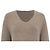 Nili Lotan V-Ausschnitt Zopfstrickpullover aus braunem Kaschmir - Ansicht 2
