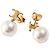 Céline Orecchino Triomphe Pearl in ottone con finitura oro