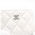 Chanel Portacarte con zip CC classico in Caviar bianco argento - vista 9