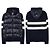 Moncler Gesteppte Strickjacke mit Reißverschluss und Logo Schwarz