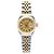Rolex Datejust Quadrante in Lino Champagne Gold Orologio Combo Vintage da Donna