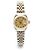 Rolex Datejust Quadrante in Lino Champagne Gold Orologio Combo Vintage da Donna - vista 14