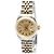 Rolex Datejust Quadrante in Lino Champagne Gold Orologio Combo Vintage da Donna - vista 8