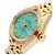 Rolex Orologio Vintage da Donna in Oro Datejust Gold Turquoise Blue Custom After Diamond Ruby Bezel - vista 10