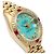 Rolex Orologio Vintage da Donna in Oro Datejust Gold Turquoise Blue Custom After Diamond Ruby Bezel - vista 11