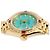 Rolex Orologio Vintage da Donna in Oro Datejust Gold Turquoise Blue Custom After Diamond Ruby Bezel - vista 12