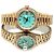 Rolex Orologio Vintage da Donna in Oro Datejust Gold Turquoise Blue Custom After Diamond Ruby Bezel - vista 18