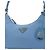 Prada Borsa Hobo in Re-Nylon con logo triangolare Blu - vista 3