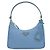 Prada Borsa Hobo in Re-Nylon con logo triangolare Blu - vista 8