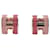 Hermès Orecchini HERMES Mini Pop H Rocabar Rosa D'oro  - vista 1