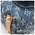 Borsa a tracolla Louis Vuitton Monogram Denim Baggy PM Blu Beige - vista 15