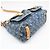 Borsa a tracolla Louis Vuitton Monogram Denim Baggy PM Blu Beige - vista 5