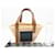 Bolso Loewe Small Basket Castaño Beige Azul marino  - vista 3