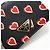 Portefeuille bi-fold Prada Saffiano Triangle Noir Rouge - vue 5