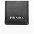 Portachiavi in pelle con logo Prada in nero e argento - vista 4