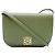 Borsa a spalla e clutch Loewe Goya Accordion D'oro Verde