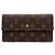 Louis Vuitton Monogram Portefeuille Tresor International Long Wallet Marrone Beige