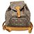 Borsa a tracolla Louis Vuitton Monogram Montsouris MM Marrone Beige
