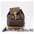 Borsa a tracolla Louis Vuitton Monogram Montsouris MM Marrone Beige - vista 3