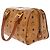 MCM Visetos logogramme Canvas and Leather Marrone - vista 3