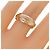 Anello Cartier Trinity in oro bianco oro giallo e oro rosa 18K - vista 4
