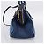 Miu Miu Madras Bowler Leather Small Blu - vista 3