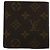 Portacarte bifold Louis Vuitton canvas small Marrone - vista 2