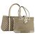 Borsa Tote GUCCI GG Canvas GG Supreme PVC 2 Set Beige Auth 190536