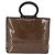 Céline Borsa a mano CELINE Macadam Canvas Vinyl Brown Gold Auth 195746 Marrone D'oro - vista 3