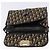 Bolso de hombro Christian Dior Trotter Canvas Navy Gold Auth BA15128 Dorado Azul marino - vista 18