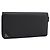 PRADA Organizer Round Long Wallet Leather Black Silver Auth am12253M Silvery
