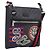 Sac Courier GUCCI GG Supreme Sherry Line PVC Noir Argent 474137 Auth 198699M Argenté