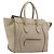 Céline CELINE Luggage Medium Hand Bag Leather Beige Silver Auth 197325A Argento