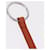 Ring Hermès Chaveiro Basketball HERMES Couro Laranja Prata Auth BA15224V  - vista 6