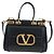 Borsa VALENTINO Rock Studs in pelle 2way Nero Oro Auth 195239M D'oro - vista 13